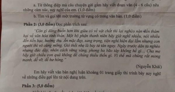 Học sinh lớp 8 choáng với đề Văn ra về 'đức dày', 'tứ tán' Học sinh lớp 8 choáng với đề Văn ra về 'đức dày', 'tứ tán'
