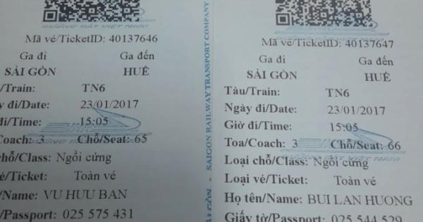 Xuất hiện vé tàu hỏa làm giả trong dịp cận Tết 2017
