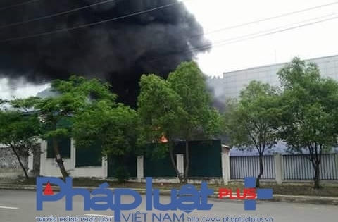Vĩnh Phúc: Cháy lớn tại công ty Patron Vina Vĩnh Yên