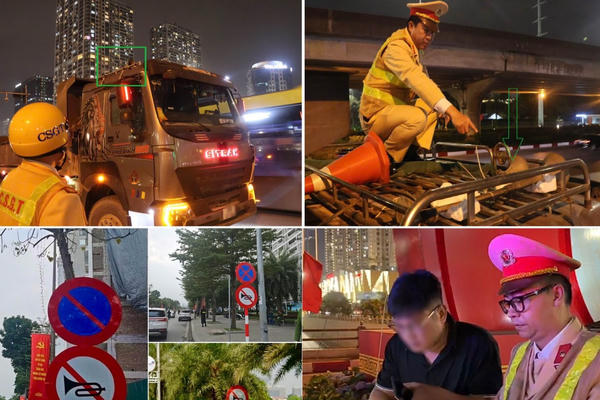Công an TP Hà Nội "mạnh tay" xử lý nhiều xe tải gây ô nhiễm tiếng ồn