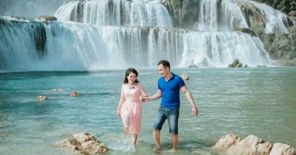 Đẹp lung linh với bộ ảnh cưới tại Thác Bản Giốc của cặp uyên ương người Tày Đẹp lung linh với bộ ảnh cưới tại Thác Bản Giốc của cặp uyên ương người Tày