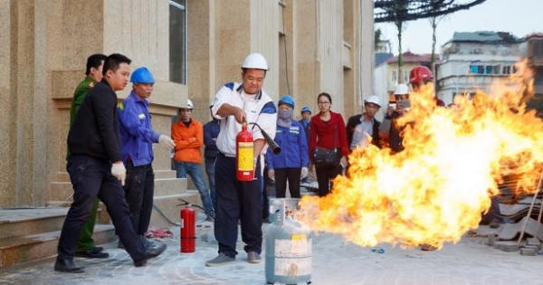 Diễn tập phòng cháy chữa cho khu căn hộ D’ Le Pont D’or - Hoàng Cầu