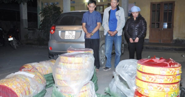 Hải Dương: Bắt vụ vận chuyển 183 kg pháo lậu đang trên đường đi tiêu thụ