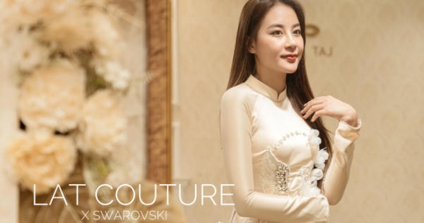 NTK Lan Anh Lê thiết kế riêng áo dài ăn hỏi cho hot girl Uyên Bi