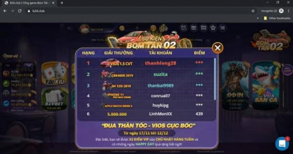 Cảnh báo về trang web đánh bạc online trá hình mới kiểu RikVip