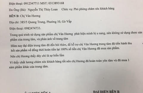 Vụ khách hàng tố Công ty Tomato “chỉ là hiểu nhầm”