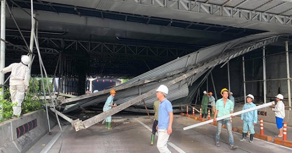 [Clip]: Rùng mình khoảnh khắc giàn giáo hầm Thủ Thiêm đổ sập