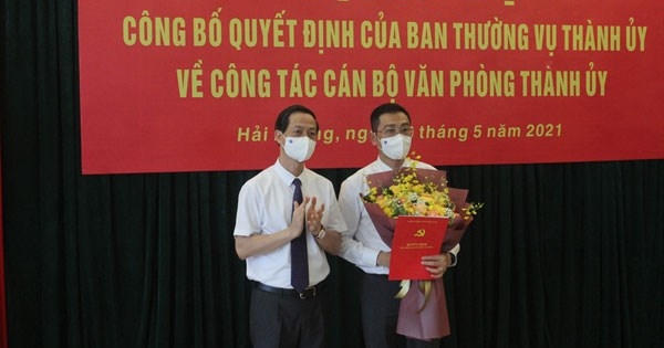 Hải Phòng công bố các quyết định của Ban Thường vụ Thành ủy về công tác cán bộ