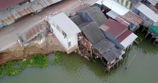 Hoang tàn vùng sạt lở Vàm Nao Hoang tàn vùng sạt lở Vàm Nao