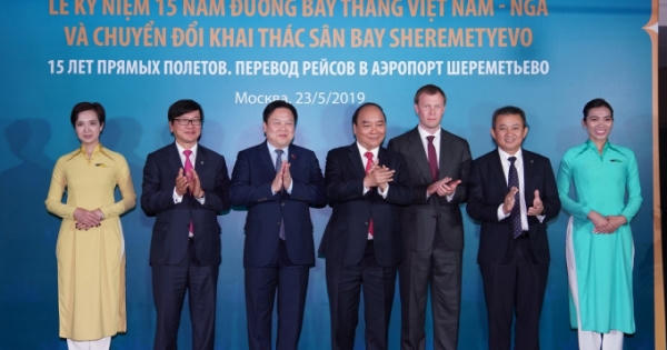 Thủ tướng Nguyễn Xuân Phúc dự lễ kỷ niệm 15 năm đường bay thẳng Việt Nam – Nga