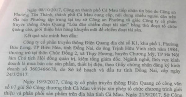 Công ty cổ phần truyền thông Điện Quang bán sản phẩm đúng quy định pháp luật