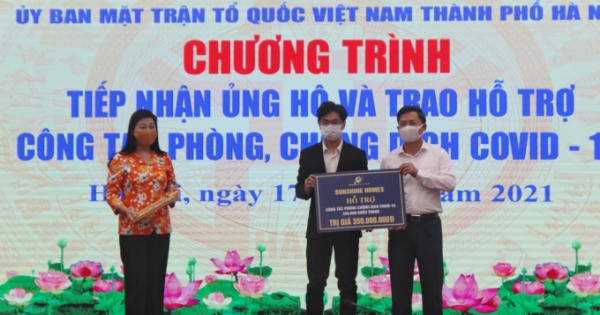 Sunshine Homes ủng hộ công tác phòng, chống dịch Covid-19 số lượng 250.000 khẩu trang