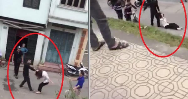 Hà Nội: Cô gái bị người yêu túm tóc đánh giữa đường