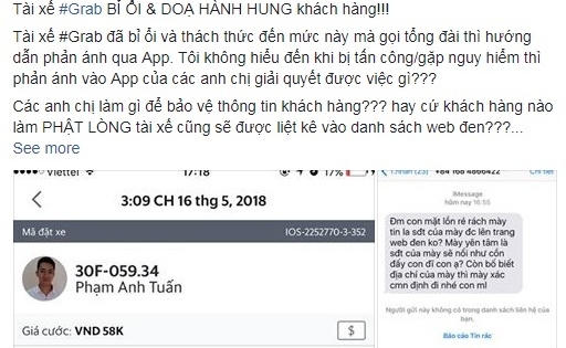 Hà Nội: Tài xế Grabbike chửi bới, đe dọa khách hàng?