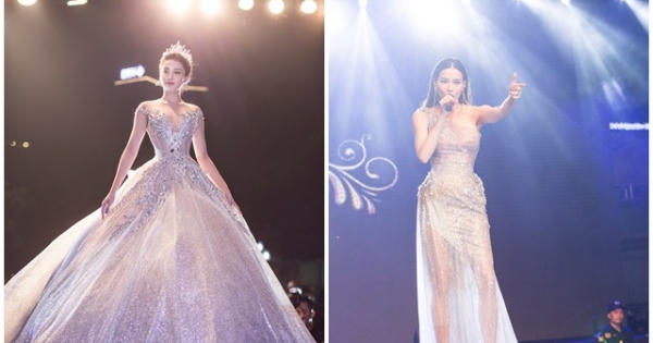 Hồ Ngọc Hà diện váy xuyên thấu, Huyền My hóa công chúa lộng lẫy trong BST của NTK Anh Thư