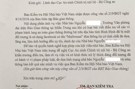 Giám đốc Công an tỉnh Bình Định lên tiếng vụ phóng viên bị đe dọa