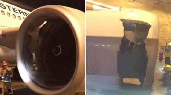 Máy bay Trung Quốc bị “thủng vỏ động cơ”