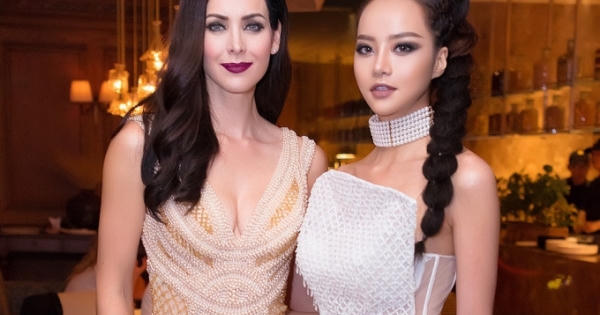 Kiều Ngân tự tin đọ sắc với Hoa hậu hoàn vũ Thế giới 2005