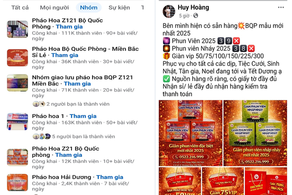 Cảnh giác thủ đoạn lừa đảo mua bán pháo hoa do Bộ Quốc phòng