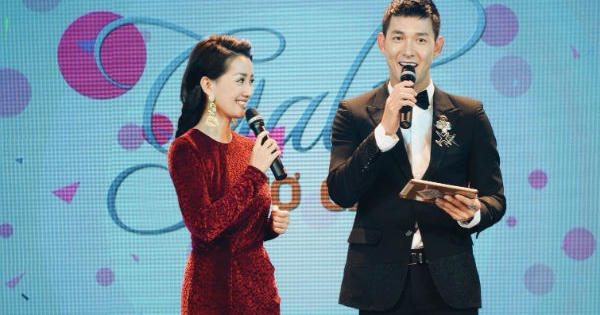 Song Luân lần đầu dẫn chương trình cùng MC Quỳnh Chi