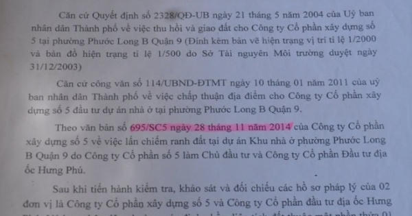 Quận 9: Đơn tố cáo của dân bị ngâm nửa năm trời sau đó không thụ lý