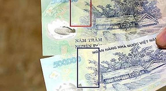 Cảnh báo về loại tiền giả 500.000 đồng mới xuất hiện