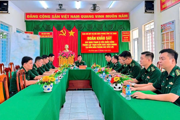 BĐBP Tây Ninh: Khảo sát xác định phạm vi cửa khẩu cảng, thành lập Trạm Kiểm soát Biên phòng BĐBP Tây Ninh: Khảo sát xác định phạm vi cửa khẩu cảng, thành lập Trạm Kiểm soát Biên phòng