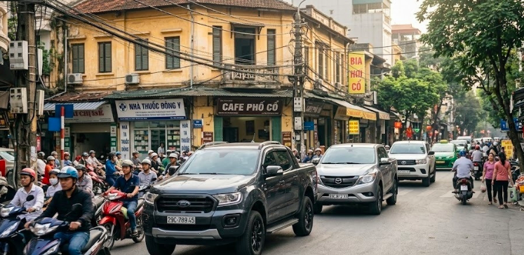 Đề xuất xe bán tải được lưu thông như xe ô-tô con tại Hà Nội
