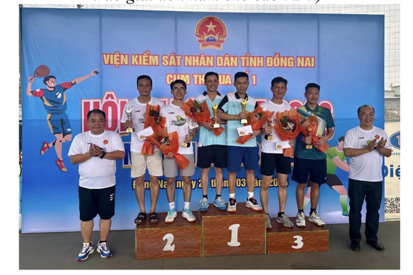 Sôi nổi Hội thao Pickleball chào mừng 50 năm thành lập Viện KSND tỉnh Đồng Nai