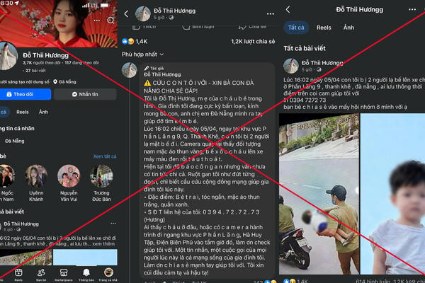Thông tin về vụ “bắt cóc trẻ em” xảy ra tại TP Đà Nẵng là sai sự thật
Thông tin về vụ “bắt cóc trẻ em” xảy ra tại TP Đà Nẵng là sai sự thật