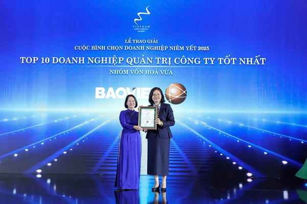 Tập đoàn Bảo Việt:  Lọt Top 10 Quản trị tốt nhất và Giải Nhì Bền vững tại VLCA 2025