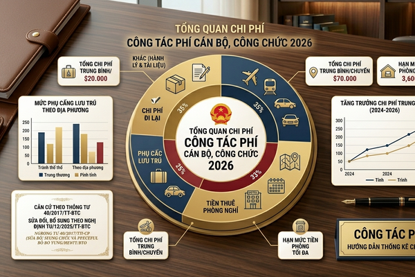 Chi tiết chế độ công tác phí cho cán bộ, công chức mới nhất năm 2026 Chi tiết chế độ công tác phí cho cán bộ, công chức mới nhất năm 2026