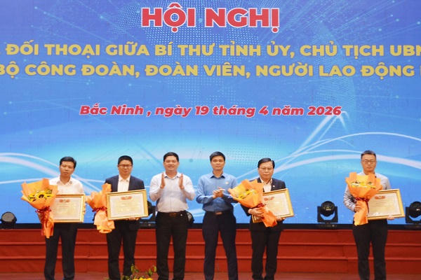 Bắc Ninh vinh danh 4 doanh nghiệp tiêu biểu vì người lao động năm 2026