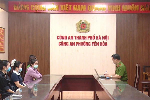 Công an phường Yên Hòa xử lý cơ sở Chang’E Beauty & Academy hoạt động thẩm mỹ trái phép