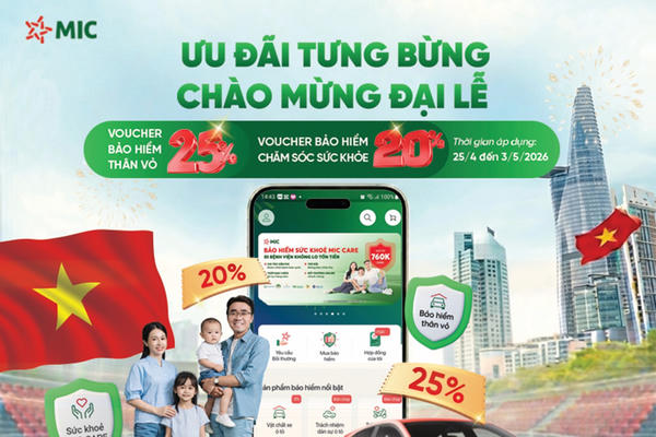 Bảo hiểm Quân đội ưu đãi 25% trên App: Bảo vệ "kép" Sức khỏe & Xe dịp 30/4