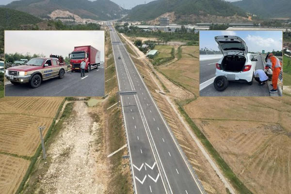 Nhiều xe thủng lốp sau khi cao tốc Quảng Ngãi - Gia Lai vừa đưa vào khai thác