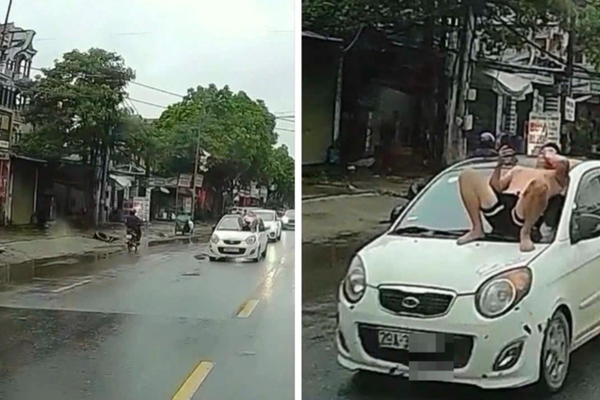 Xác minh vụ con rể cởi trần nằm trên nắp capo xe ô tô đang chạy vì bị bố vợ đòi lại xe