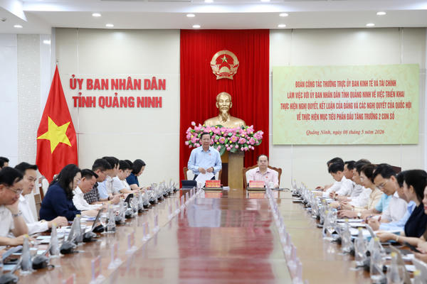 Đoàn công tác Ủy ban Kinh tế và Tài chính của Quốc hội làm việc với Quảng Ninh