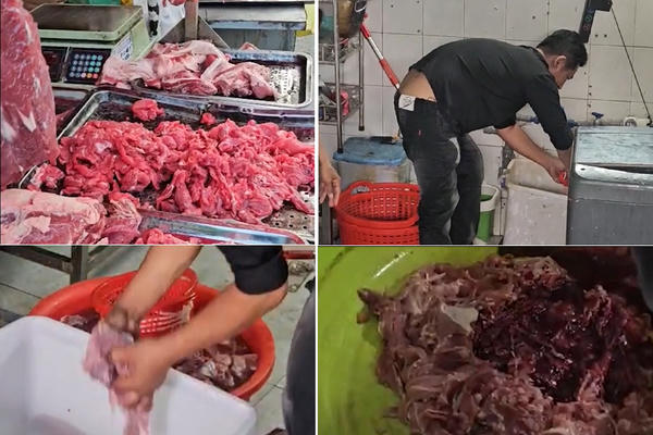 Video cận cảnh nhà xưởng và công đoạn sử dụng hóa chất "biến" hơn 65 tấn thịt lợn thành thịt bò