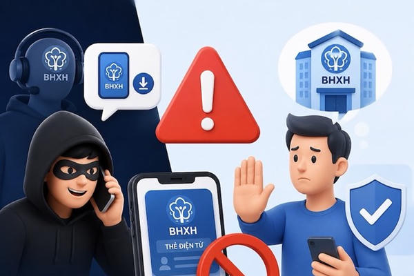 Cảnh báo thủ đoạn lừa đảo mạo danh cơ quan Bảo hiểm xã hội yêu cầu cài đặt “thẻ BHXH điện tử” Cảnh báo thủ đoạn lừa đảo mạo danh cơ quan Bảo hiểm xã hội yêu cầu cài đặt “thẻ BHXH điện tử”