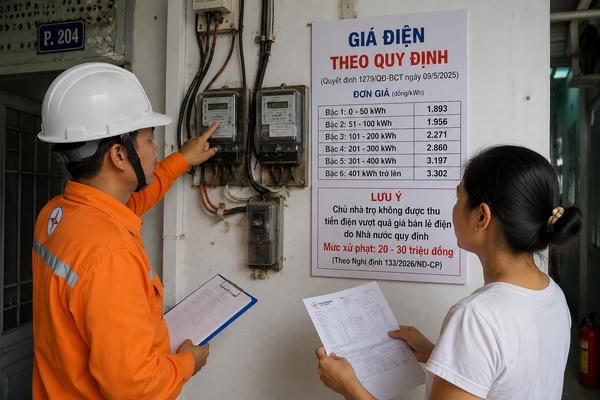 Thu tiền điện cao hơn mức quy định, chủ nhà trọ có thể bị xử phạt đến 30 triệu đồng Thu tiền điện cao hơn mức quy định, chủ nhà trọ có thể bị xử phạt đến 30 triệu đồng