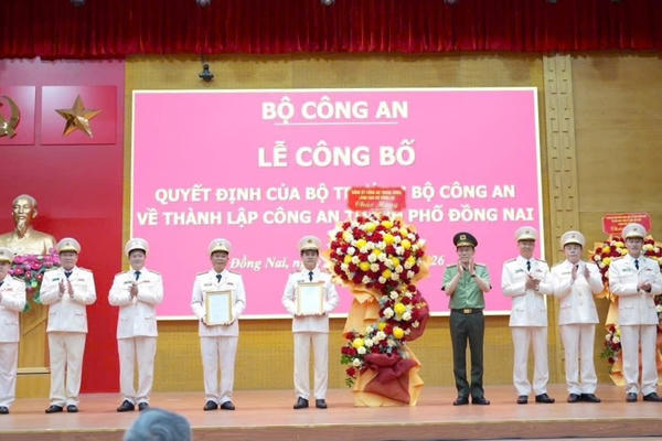 Công bố Quyết định thành lập Công an Thành phố Đồng Nai: Kiện toàn tổ chức bộ máy, đáp ứng yêu cầu bảo đảm ANTT trong tình hình mới
