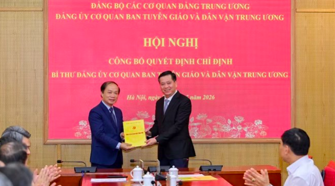 Ông Phạm Tất Thắng được chỉ định giữ chức Bí thư Đảng ủy Cơ quan Ban Tuyên giáo và Dân vận Trung ương
