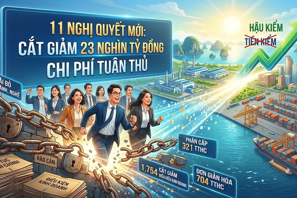 11 Nghị quyết mới: Cắt giảm 23 nghìn tỷ đồng chi phí tuân thủ