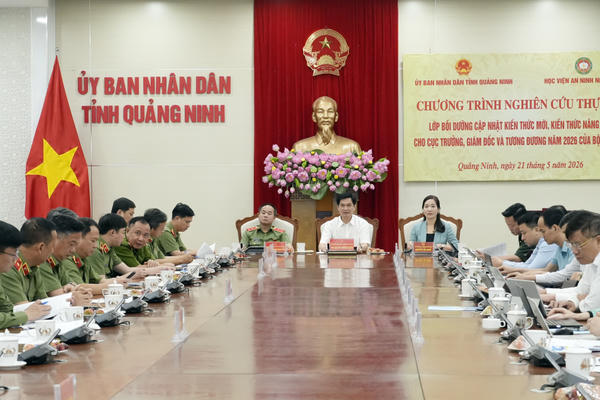 Quảng Ninh tăng cường phối hợp với Học viện An ninh nhân dân trong công tác đào tạo và bảo đảm an ninh Quảng Ninh tăng cường phối hợp với Học viện An ninh nhân dân trong công tác đào tạo và bảo đảm an ninh