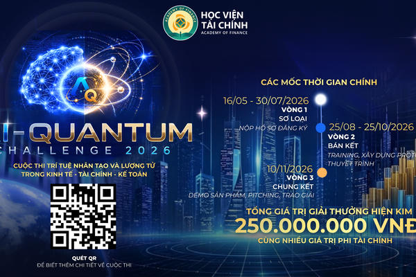 Cuộc thi Trí tụê nhân tạo và Lượng tử trong Kinh tế - Tài chính - Kế toán lần thứ I: Sân chơi học thuật và đổi mới sáng tạo dành cho sinh viên