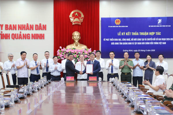 Quảng Ninh và VNPT ký kết hợp tác chiến lược thúc đẩy chuyển đổi số giai đoạn 2026-2030