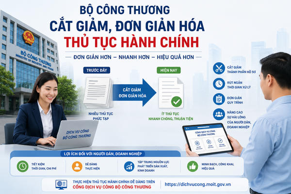 Bộ Công Thương cắt giảm thủ tục hành chính ở 8 lĩnh vực