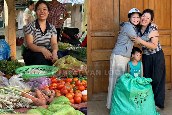Bao tải mực khô bị đánh rơi và cái kết đẹp từ tấm lòng người phụ nữ bán rau