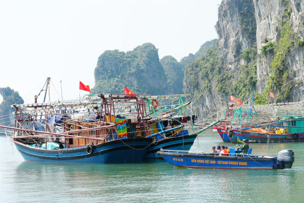 Ra quân kiểm tra, xử lý tàu, thuyền nghề cá neo đậu sai quy định tại ven bờ Vịnh Hạ Long